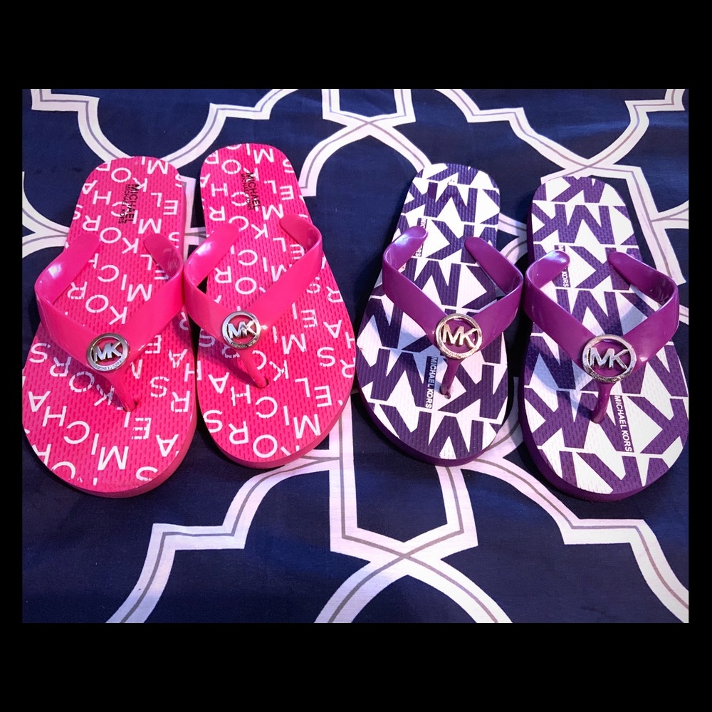 Michael Kors flip flops bundle